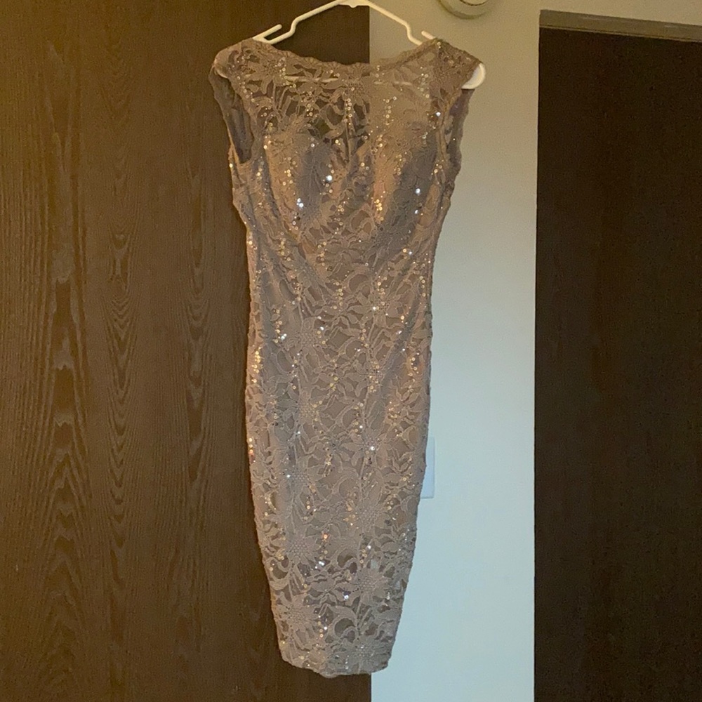 Beautiful Champagne open back dress